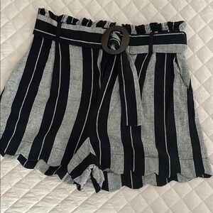 Blu Pepper High Waist Black and Gray Shorts